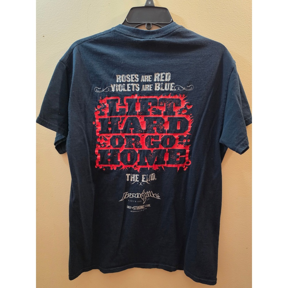 Ironville Clothing Co Mens Lift Hard Or Go Home Graphic T-Shirt Black Medium